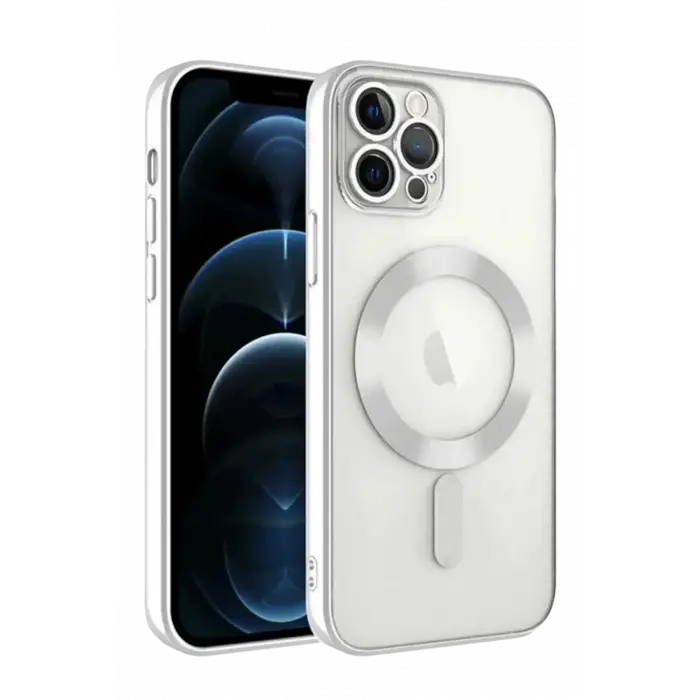 Newface Apple iPhone 13 Pro Kılıf Kross Magneticsafe Kapak - Gümüş