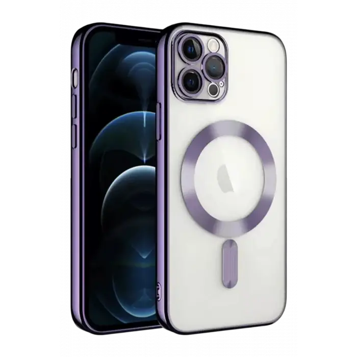 Newface Apple iPhone 13 Pro Kılıf Kross Magneticsafe Kapak - Mor
