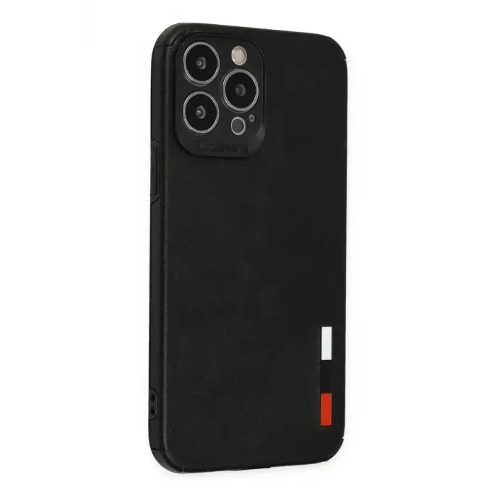 Newface Apple iPhone 13 Pro Kılıf Loop Deri Silikon - Siyah