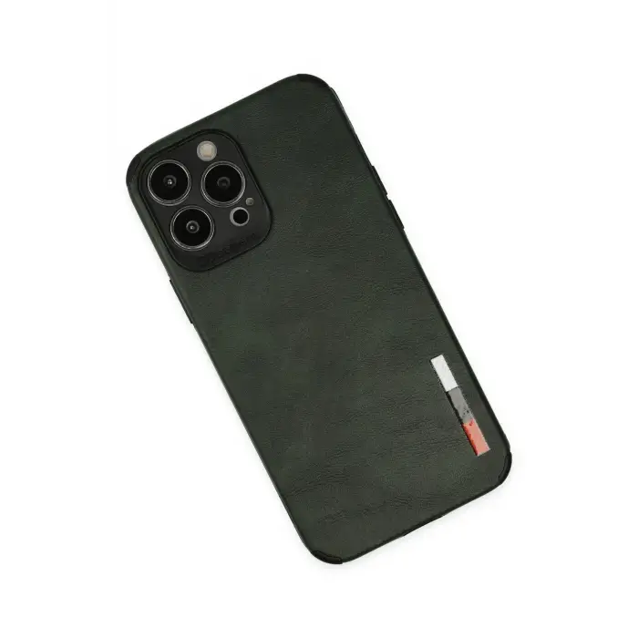 Newface iPhone 13 Pro Kılıf Loop Deri Silikon - Yeşil
