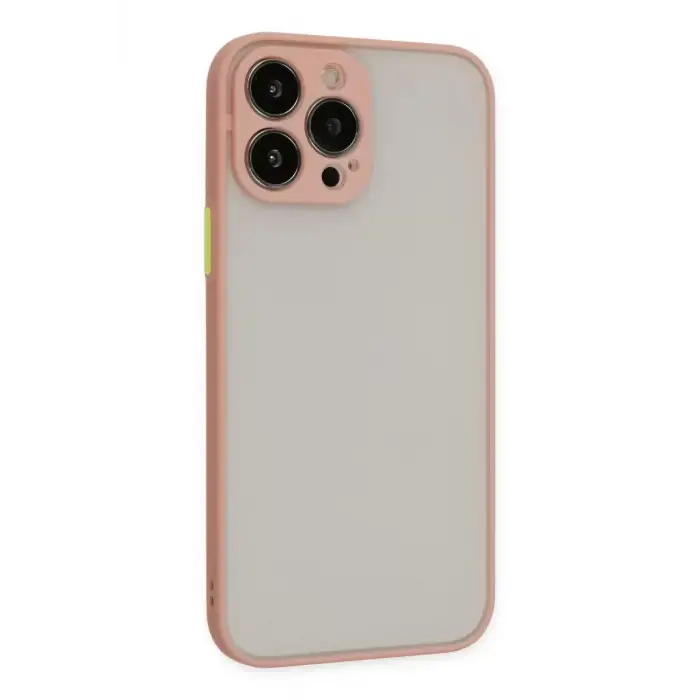 Newface Apple iPhone 13 Pro Kılıf Montreal Silikon Kapak - Pembe