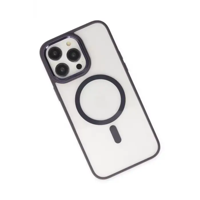 Newface Apple iPhone 13 Pro Kılıf Room Magneticsafe Silikon - Derin Mor