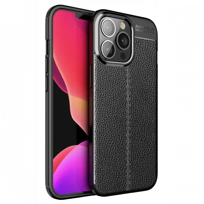 Newface iPhone 13 Pro Max Kılıf Auto Focus Kapak - Siyah