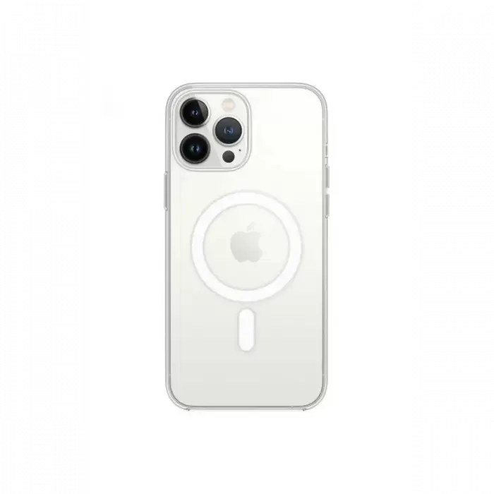 Newface Apple iPhone 13 Pro Max Kılıf Magneticsafe Şeffaf Silikon - Şeffaf