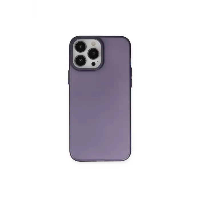 Newface Apple iPhone 13 Pro Max Kılıf Modos Metal Kapak - Derin Mor