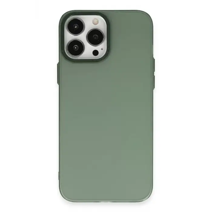 Newface Apple iPhone 13 Pro Max Kılıf Modos Metal Kapak - Koyu Yeşil
