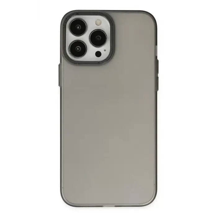 Newface Apple iPhone 13 Pro Max Kılıf Modos Metal Kapak - Siyah