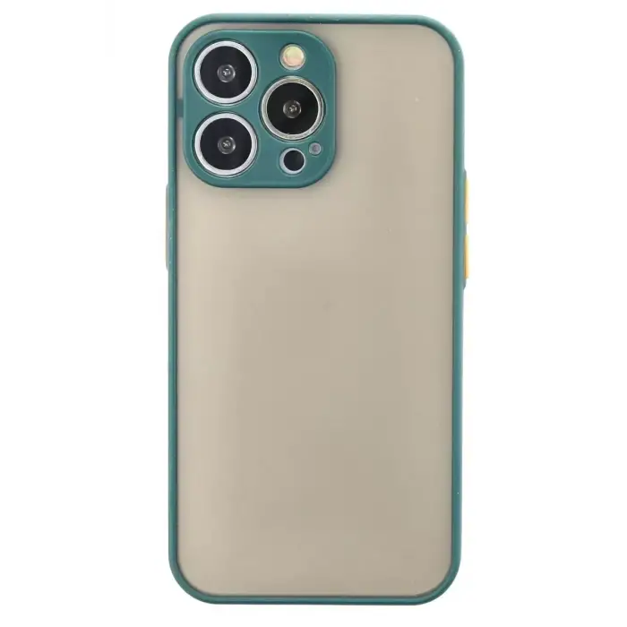 Newface Apple iPhone 13 Pro Max Kılıf Montreal Silikon Kapak - Yeşil