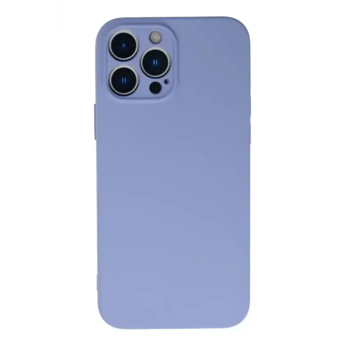 Newface Apple iPhone 13 Pro Max Kılıf Nano içi Kadife Silikon - Lila
