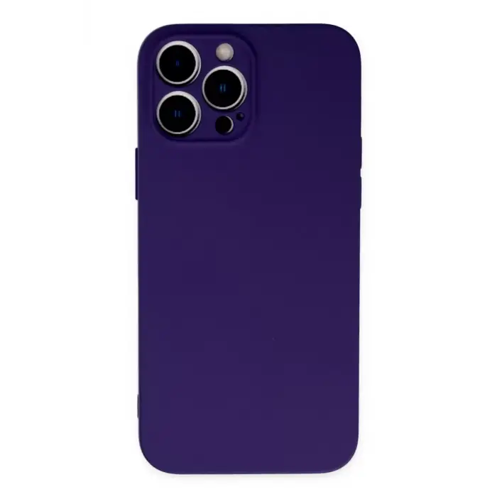 Newface Apple iPhone 13 Pro Max Kılıf Nano içi Kadife Silikon - Mor