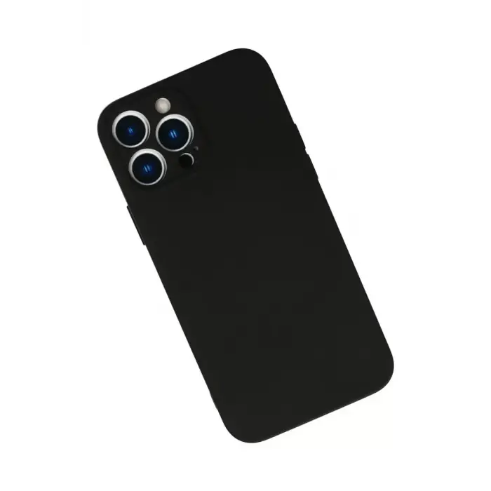 Newface Apple iPhone 13 Pro Max Kılıf Nano içi Kadife Silikon - Siyah