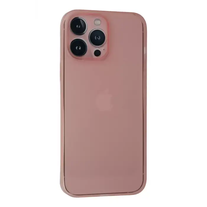 Newface Apple iPhone 13 Pro Max Kılıf PP Ultra İnce Kapak - Pembe