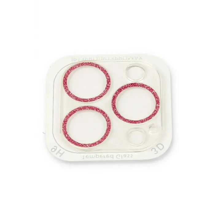 Newface iPhone 13 Pro Max Shine Kamera Lens Koruma Cam - Pembe