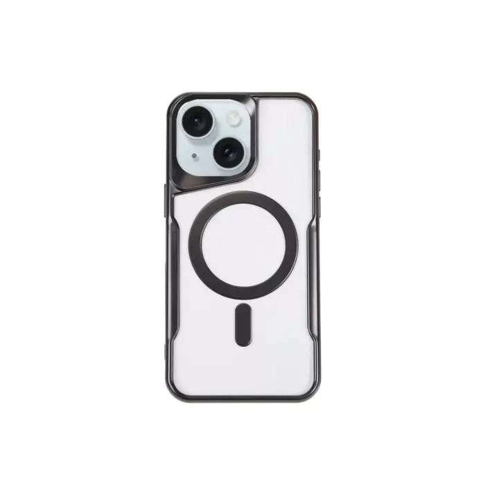 Newface Apple iPhone 14 Kılıf Boyi Magsafe Silikon Kapak - Siyah