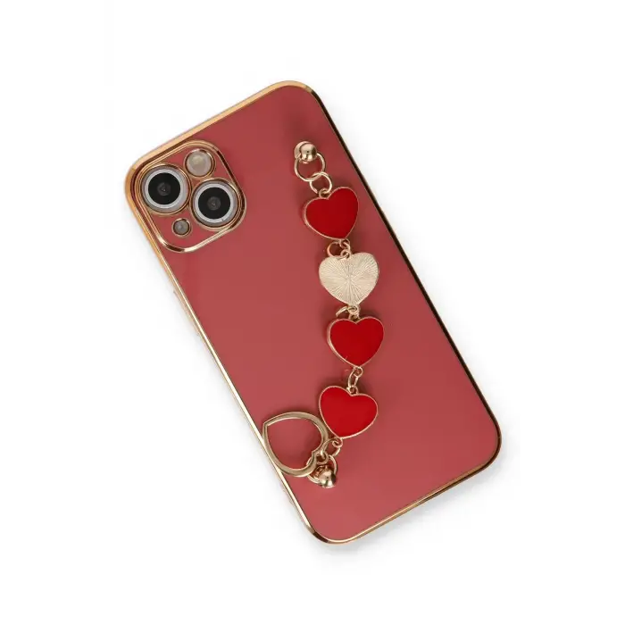 Newface iPhone 14 Kılıf Esila Silikon - Kırmızı