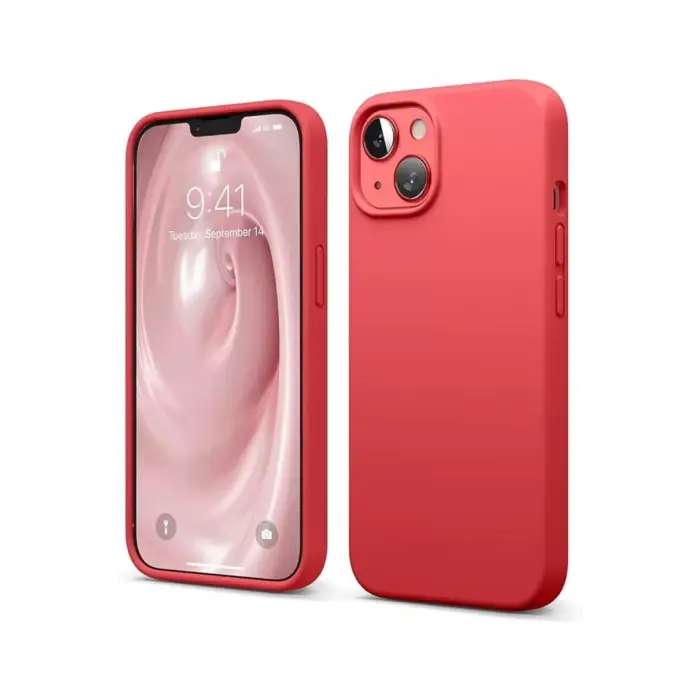 Newface iPhone 14 Kılıf First Silikon - Kırmızı