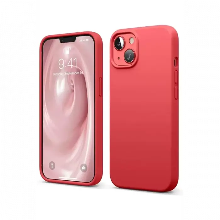 Newface iPhone 14 Kılıf First Silikon - Kırmızı