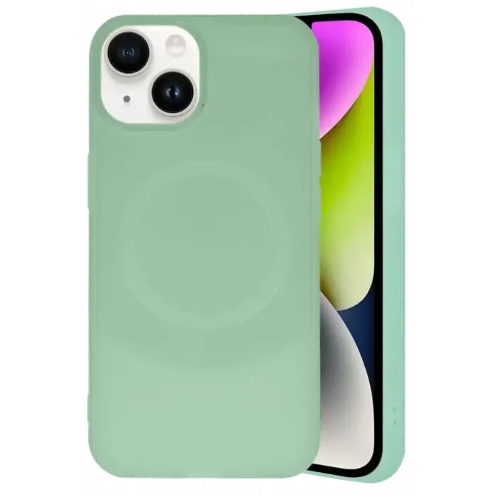 Newface Apple iPhone 14 Kılıf Maya Karbon Kapak - Su Yeşili