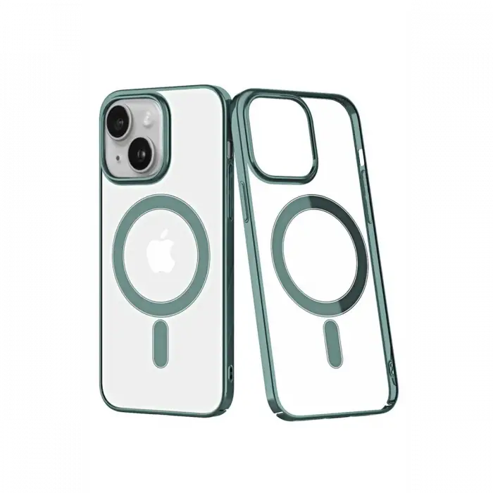 Newface iPhone 14 Plus Kılıf Element Magneticsafe Sert Kapak - Köknar Yeşili