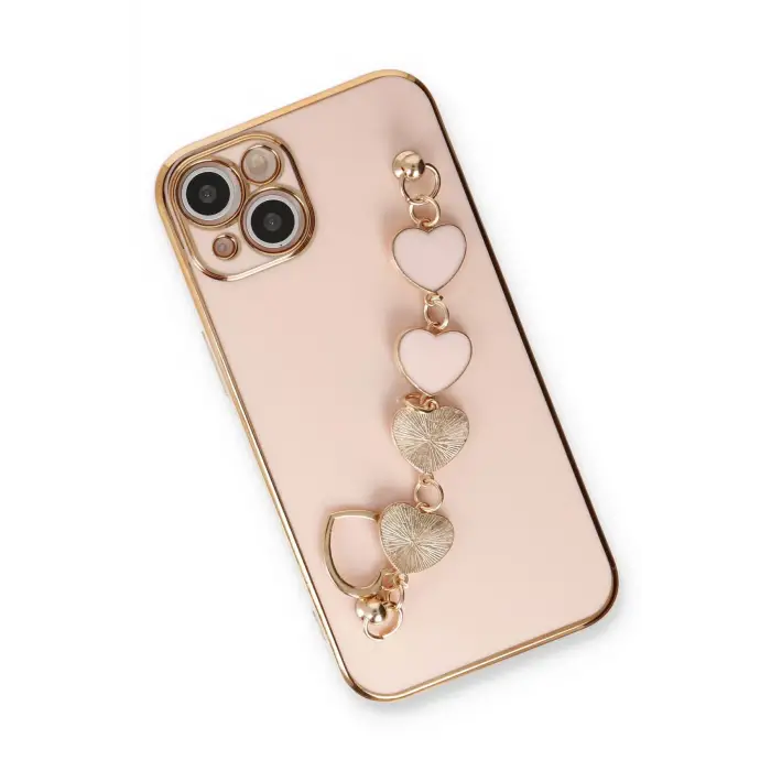 Newface iPhone 14 Plus Kılıf Esila Silikon - Pudra