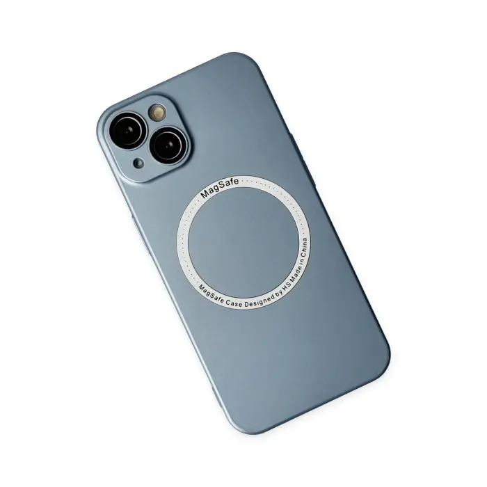 Newface iPhone 14 Plus Kılıf Jack Magneticsafe Lens Silikon - Sierra Blue