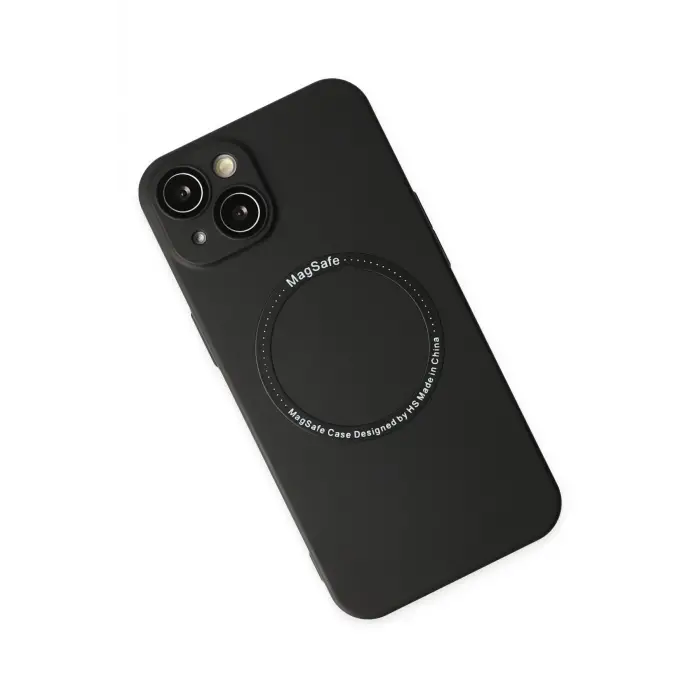 Newface iPhone 14 Plus Kılıf Jack Magneticsafe Lens Silikon - Siyah