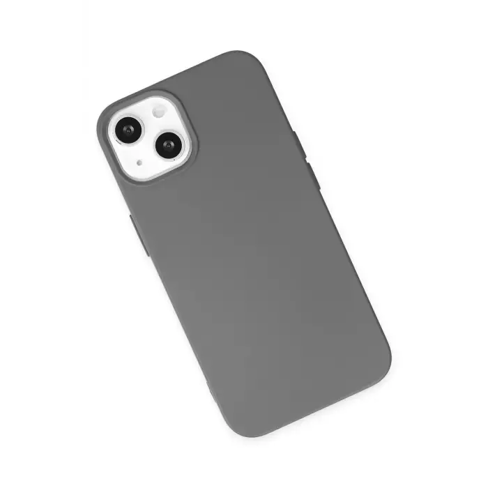 Newface iPhone 14 Plus Kılıf Nano içi Kadife Silikon - Gri