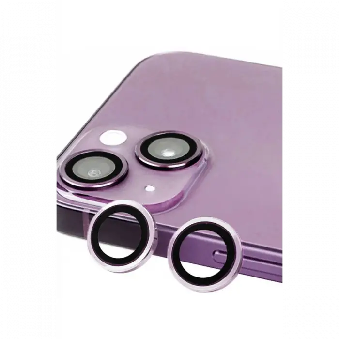 Newface iPhone 14 Plus Raze Metal Kamera Lens - Mor
