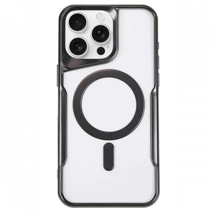 Newface iPhone 14 Pro Kılıf Boyi Magsafe Silikon Kapak - Siyah
