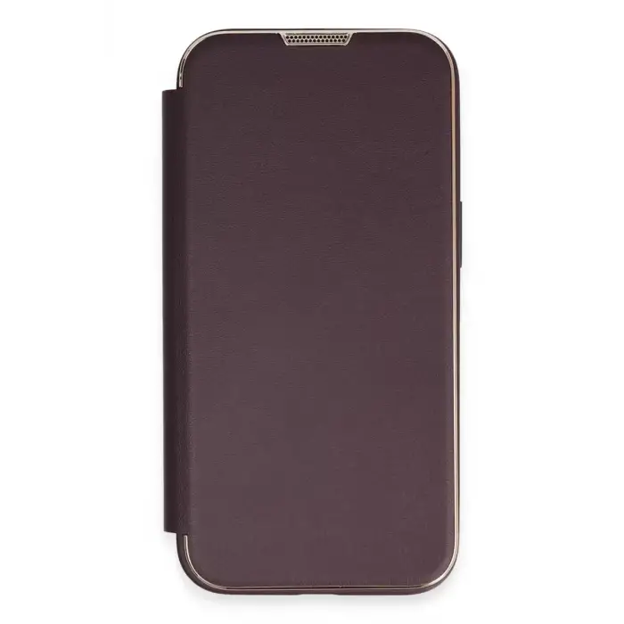 Newface Apple iPhone 14 Pro Kılıf Dolpin Kapaklı - Derin Mor