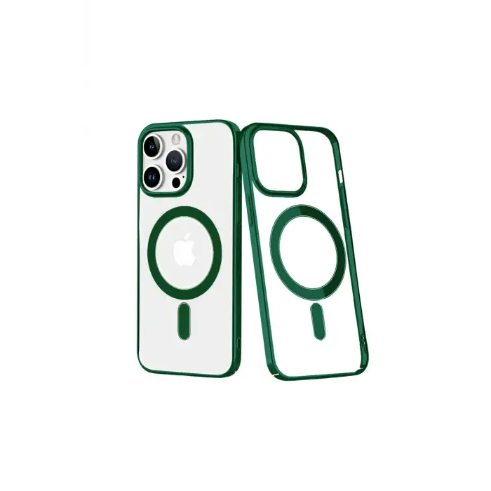 Newface iPhone 14 Pro Kılıf Element Magneticsafe Sert Kapak - Köknar Yeşili
