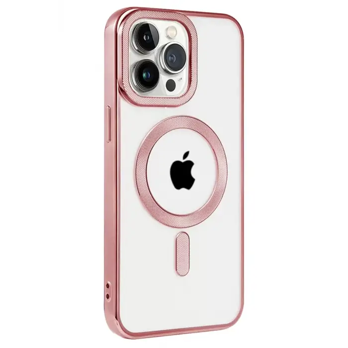 Newface Apple iPhone 14 Pro Kılıf Kronos Magsafe Kapak - Rose Gold