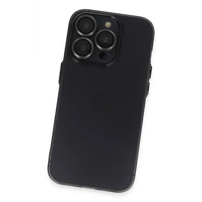 Newface iPhone 14 Pro Kılıf Luko Lens Silikon - Siyah