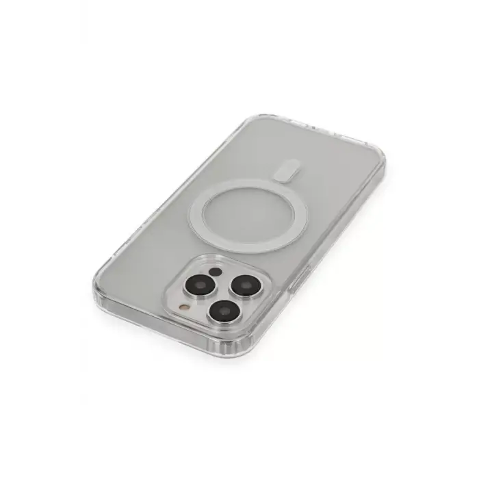 Newface Apple iPhone 14 Pro Kılıf Matte Şeffaf Magneticsafe - Şeffaf