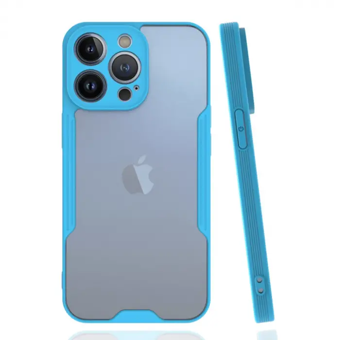 Newface iPhone 14 Pro Kılıf Platin Silikon - Mavi