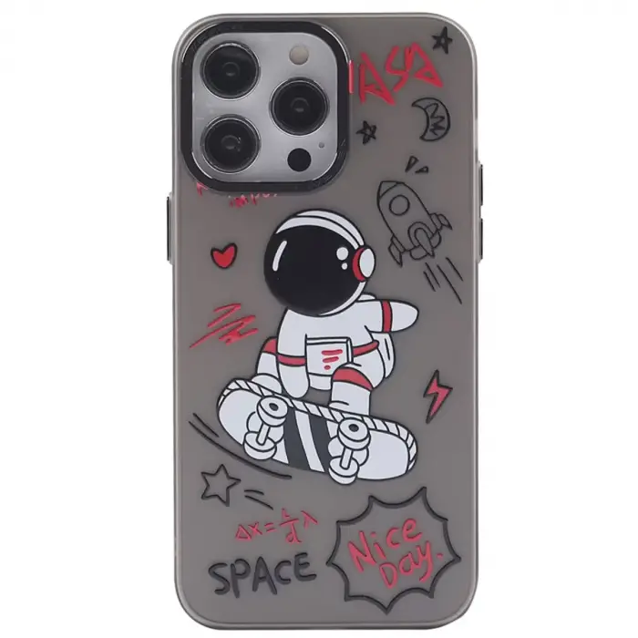 Newface Apple iPhone 14 Pro Kılıf Prada Desenli Kapak - Prada Siyah - 1