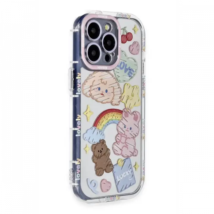 Newface iPhone 14 Pro Kılıf Reflexion Desenli Kapak - Desen 4