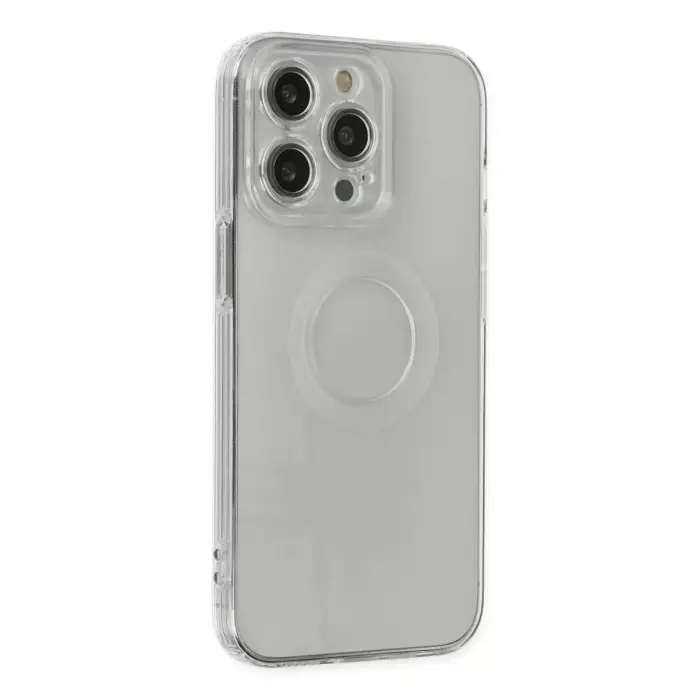 Newface Apple iPhone 14 Pro Kılıf Santa Lens Silikon - Şeffaf