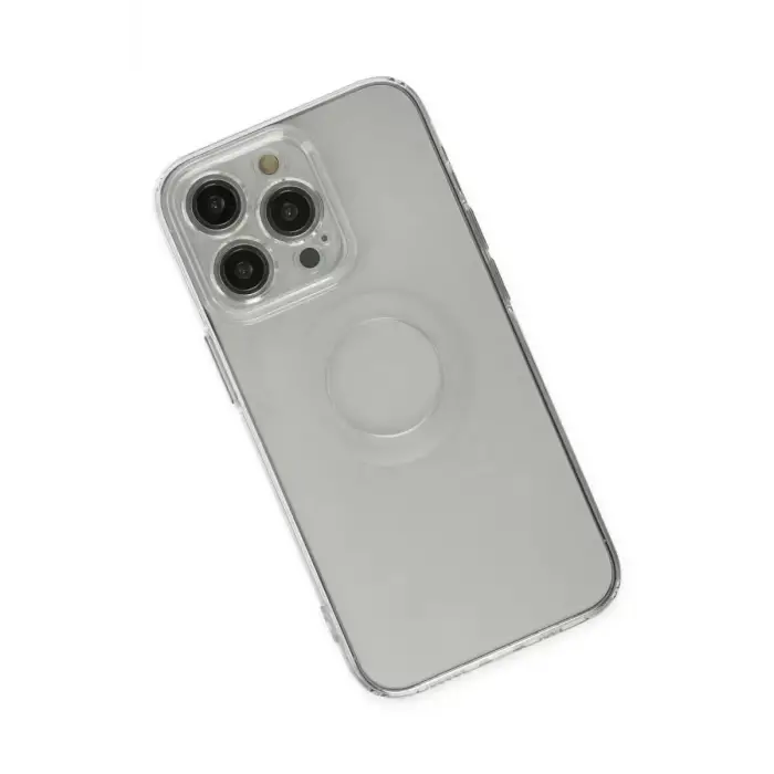 Newface Apple iPhone 14 Pro Kılıf Santa Lens Silikon - Şeffaf