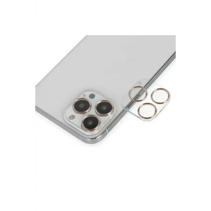 Newface Apple iPhone 14 Pro Max Band Metal Kamera Lens - Gold