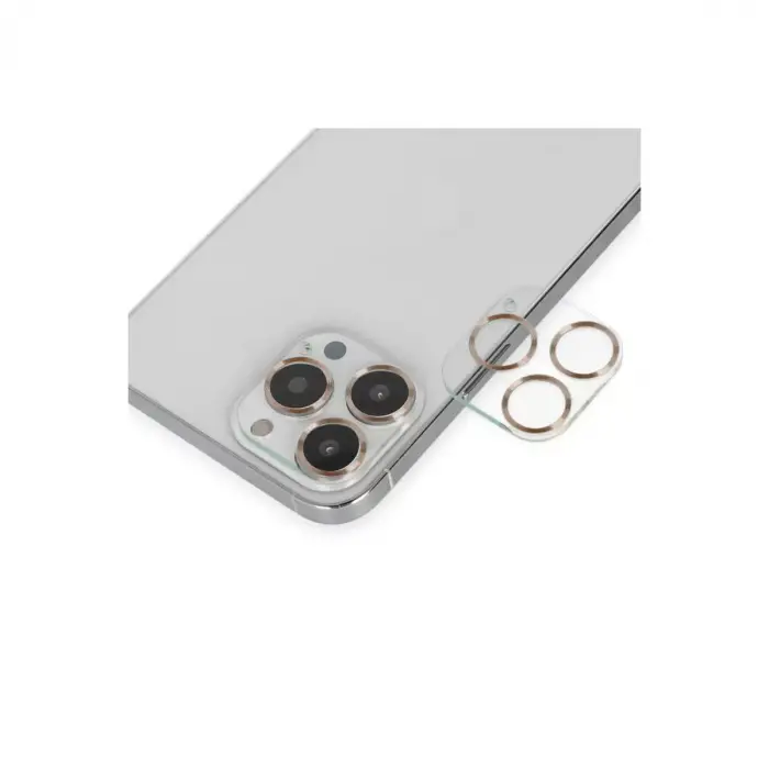 Newface Apple iPhone 14 Pro Max Band Metal Kamera Lens - Gold