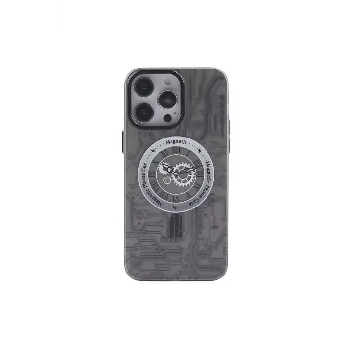 Newface iPhone 14 Pro Max Kılıf Apollo Magneticsafe Desenli Kapak - Apollo Siyah - 1