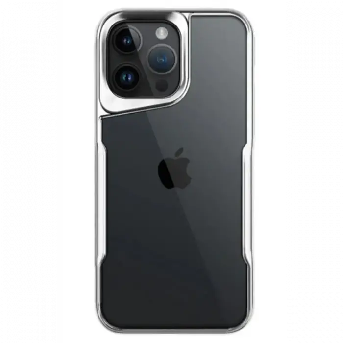 Newface iPhone 14 Pro Max Kılıf Boyi Silikon Kapak - Gümüş