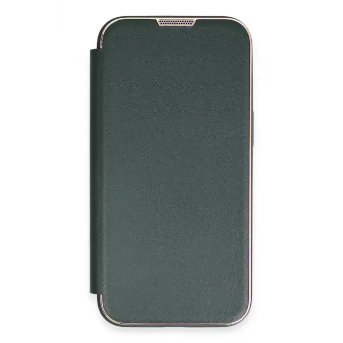 Newface Apple iPhone 14 Pro Max Kılıf Dolpin Kapaklı - Koyu Yeşil