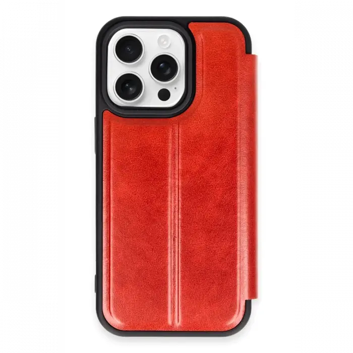 Newface iPhone 14 Pro Max Kılıf Flip Cover - Kırmızı