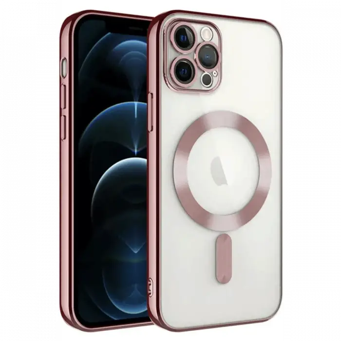 Newface iPhone 14 Pro Max Kılıf Kross Magneticsafe Kapak - Rose