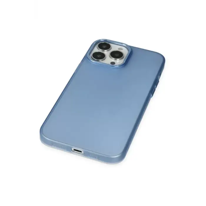 Newface Apple iPhone 14 Pro Max Kılıf Modos Metal Kapak - Mavi