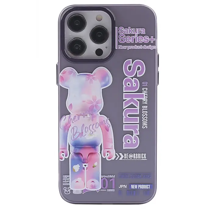 Newface iPhone 14 Pro Max Kılıf Prada Desenli Kapak - Prada Mor - 1