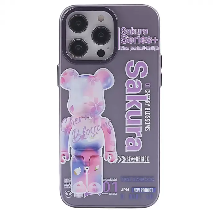 Newface Apple iPhone 14 Pro Max Kılıf Prada Desenli Kapak - Prada Mor - 1