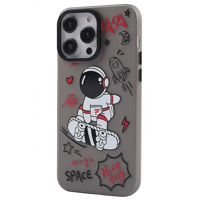 Newface Apple iPhone 14 Pro Max Kılıf Prada Desenli Kapak - Prada Siyah - 1